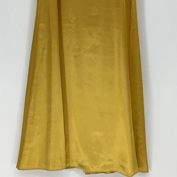 NEW Social Size 4 Flutter Sleeve Draped Wrap Maxi Dress Marigold $236 mrsp J3-10 - Picture 8 of 10